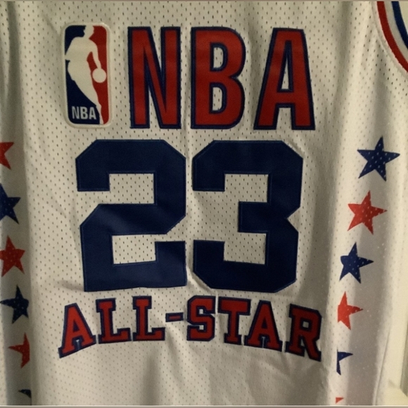 Michael Jordan 2003 NBA Throwback All Star Game Jersey Men XL Washington Wizards - Picture 6 of 14